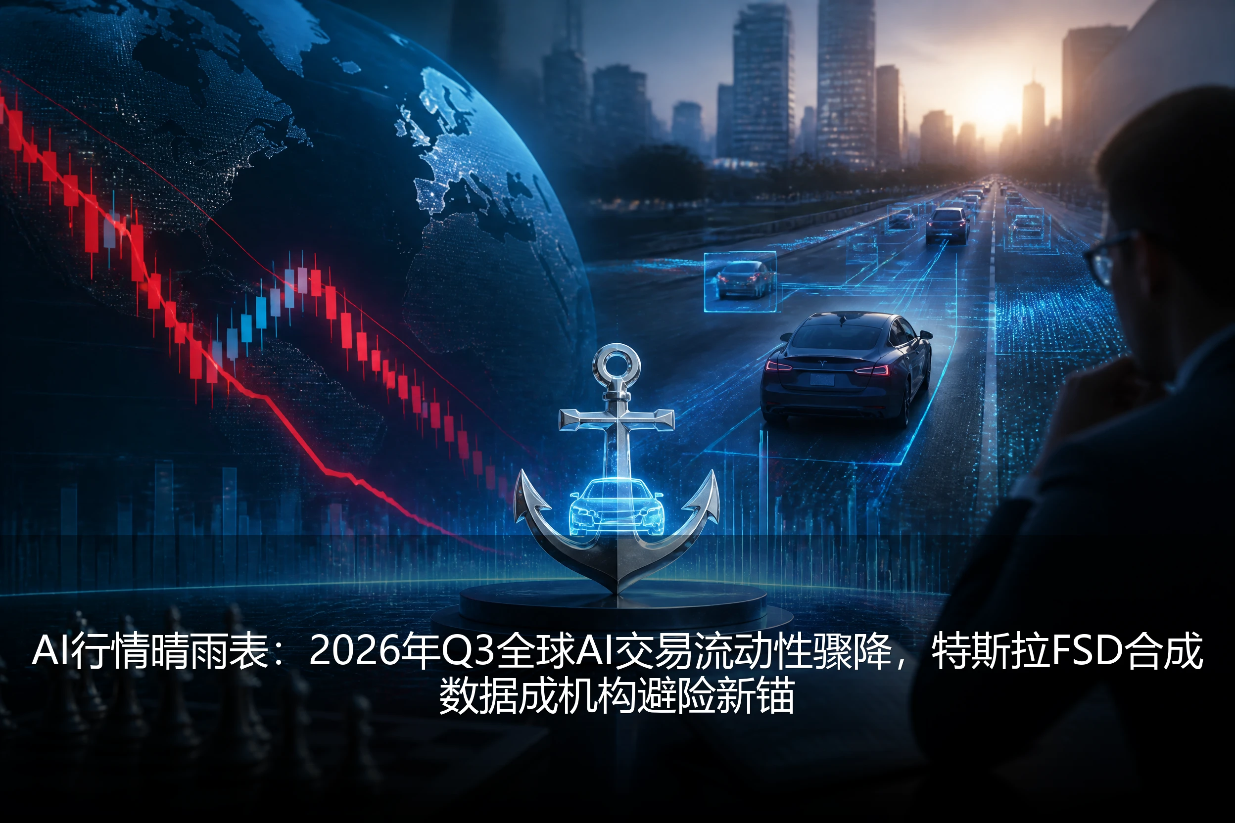 AI行情晴雨表：2026年Q3全球AI交易流动性骤降，特斯拉FSD合成数据成机构避险新锚