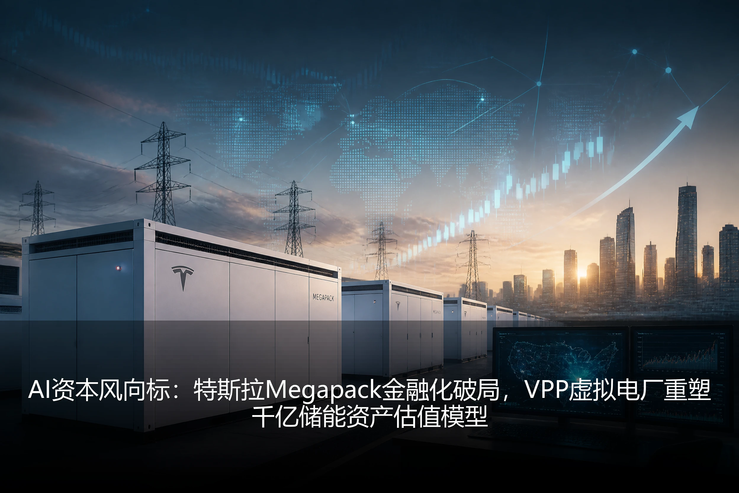 AI资本风向标：特斯拉Megapack金融化破局，VPP虚拟电厂重塑千亿储能资产估值模型