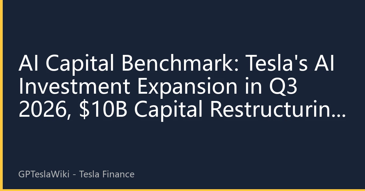 AI Capital Benchmark: Tesla's AI Investment Expansion in Q3 2026, $10B Capital Restructuring Autonomous Driving and Robot Valuation Logic