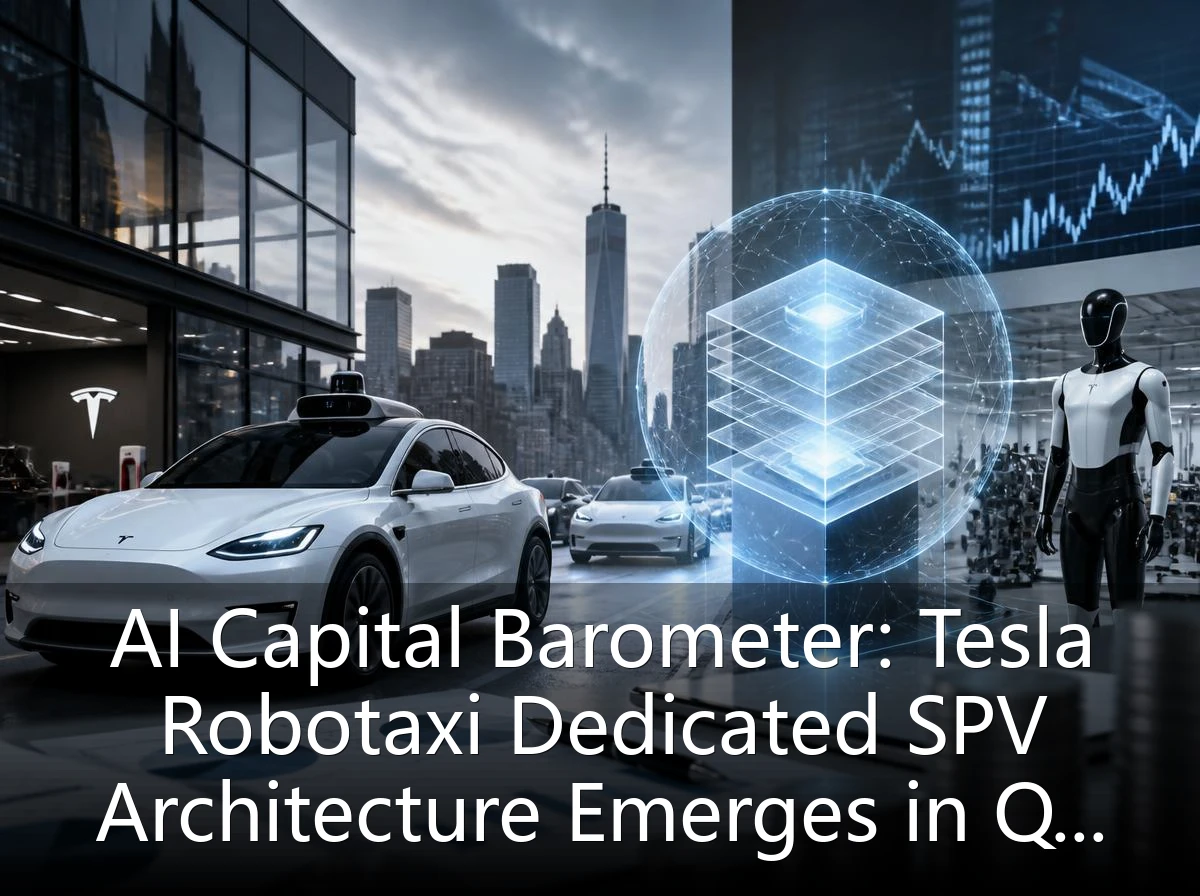 AI Capital Barometer: Tesla Robotaxi Dedicated SPV Architecture Emerges in Q3 2026, Reshaping Wall Street Valuation Models Through Asset Isolation