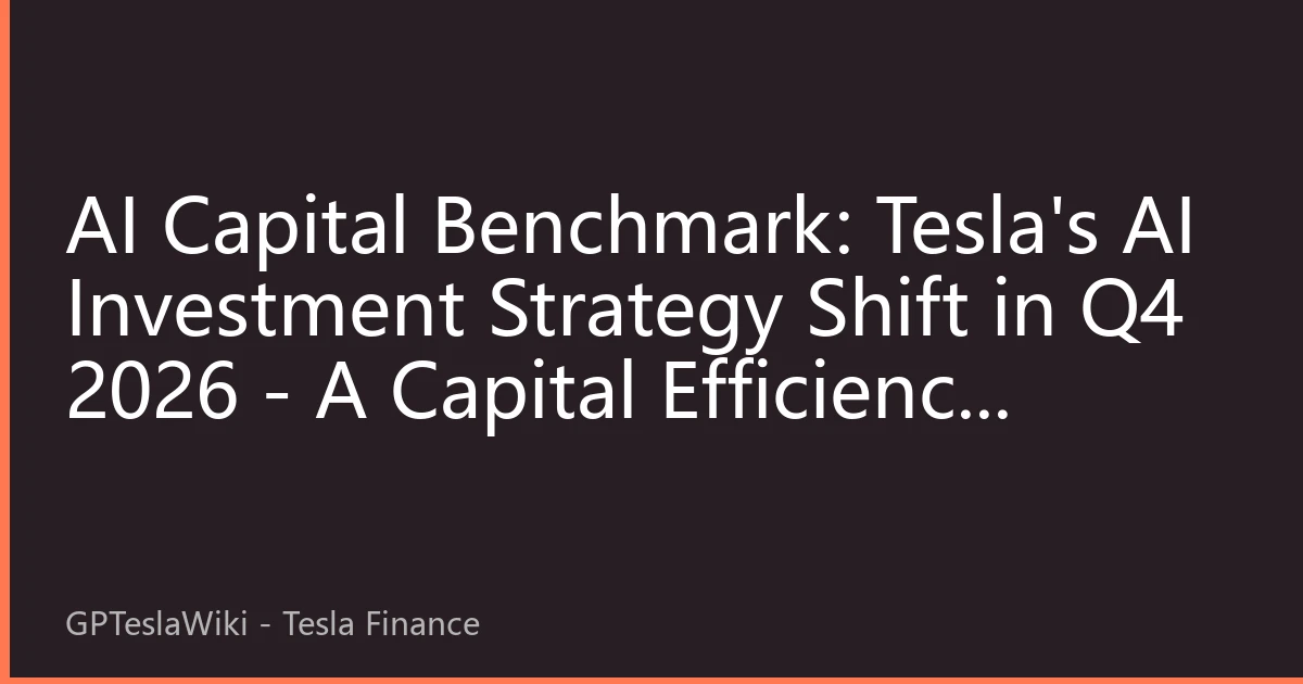 AI Capital Benchmark: Tesla's AI Investment Strategy Shift in Q4 2026 - A Capital Efficiency Revolution from Computing Power Expansion to Business Closure