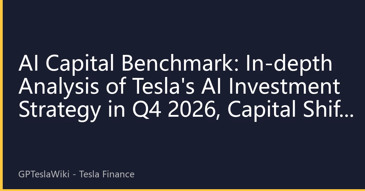 AI Capital Benchmark: In-depth Analysis of Tesla's AI Investment Strategy in Q4 2026, Capital Shift from Technology Investment to Commercial Monetization