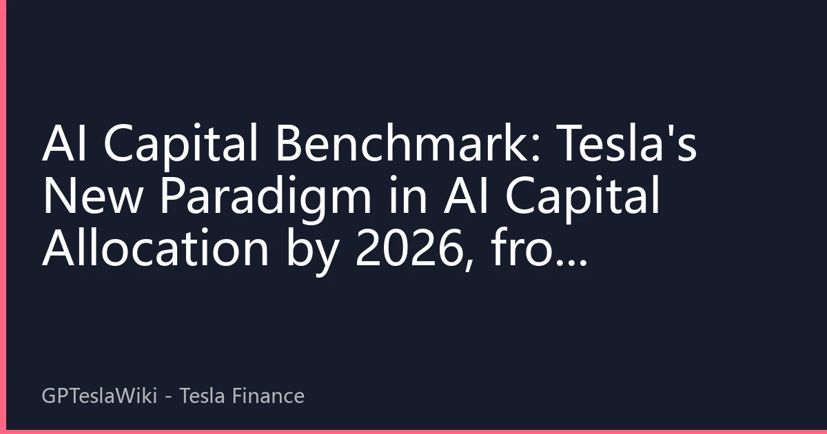 AI Capital Benchmark: Tesla's New Paradigm in AI Capital Allocation by 2026, from Technology Arms Race to Precise Commercial Efficiency Deployment