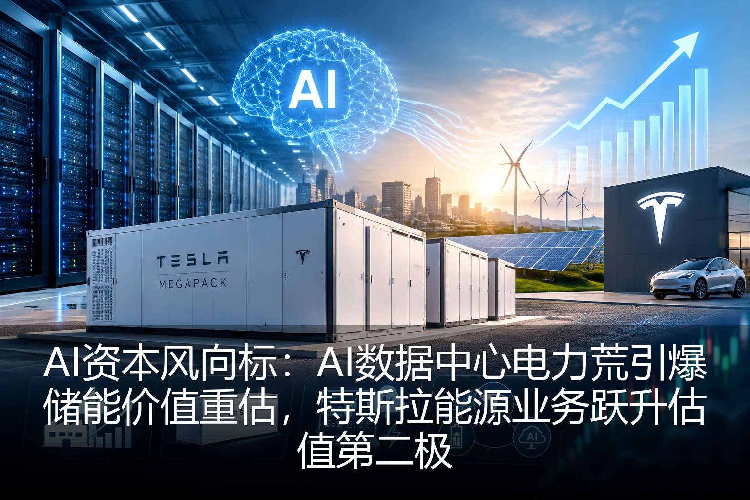 AI资本风向标：AI数据中心电力荒引爆储能价值重估，特斯拉能源业务跃升估值第二极
